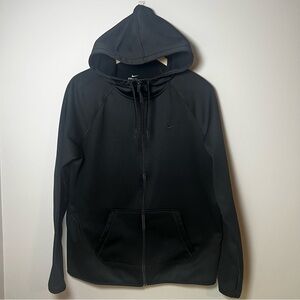 Nike Dri-FIT Full-Zip Training Hoodie Women’s L Black Workout Jacket Casual Gym